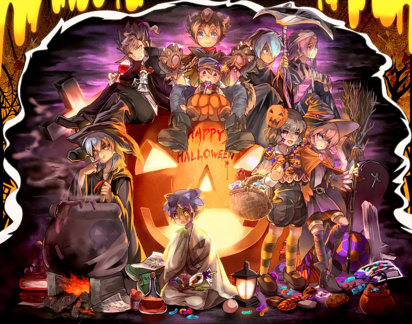 kirino ranmaru, shindou takuto, matsukaze tenma, death, tsurugi kyousuke, and 5 more (inazuma eleven and 1 more) drawn by r04315