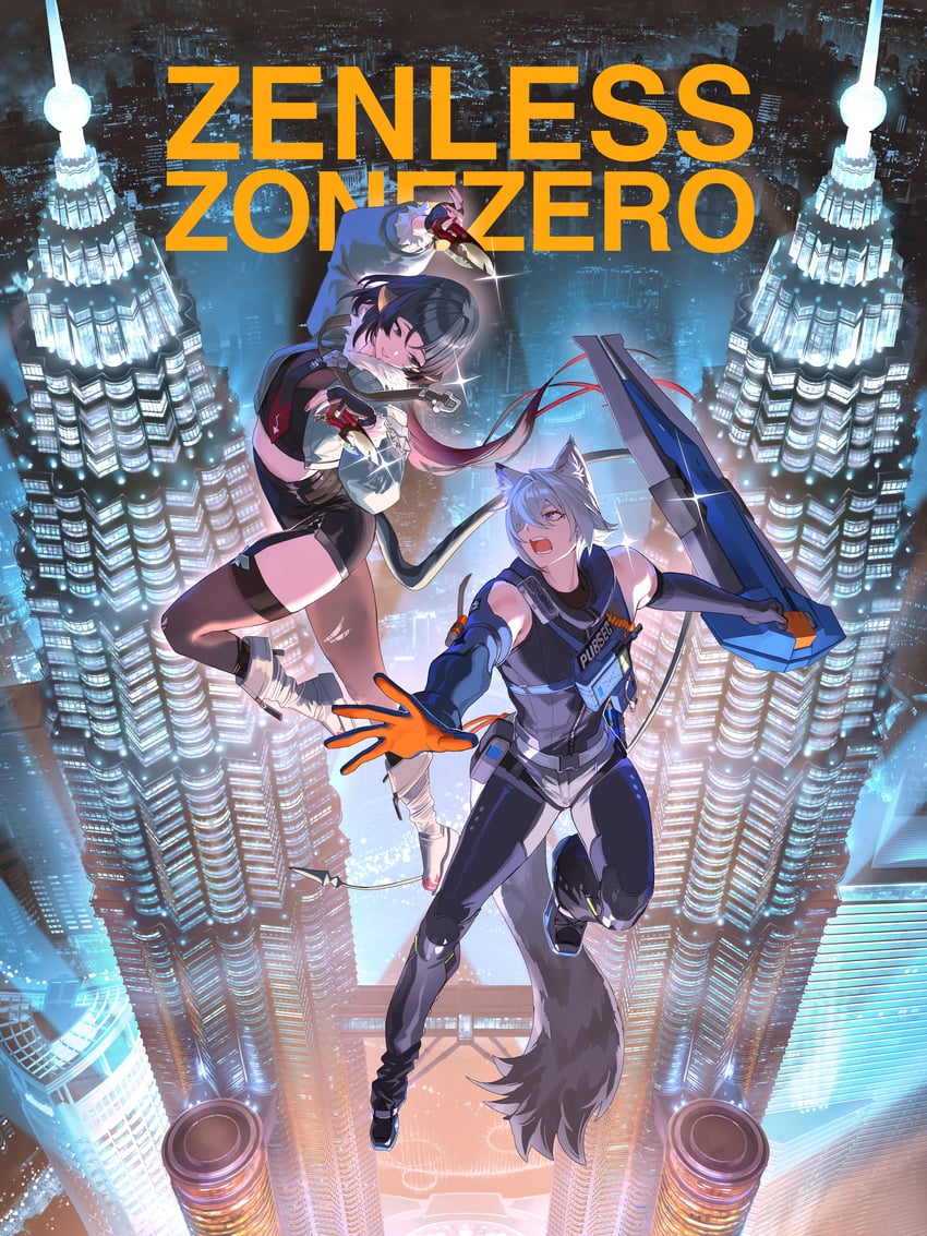 jane doe and seth lowell (zenless zone zero) drawn by salmon88