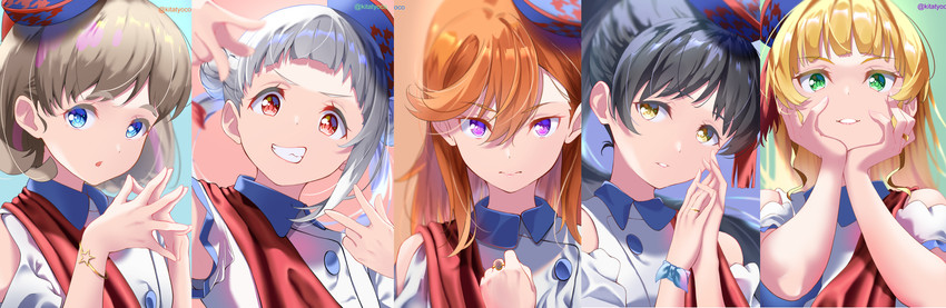 shibuya kanon, heanna sumire, tang keke, arashi chisato, and hazuki ren (love live! and 1 more) drawn by kitatyoco