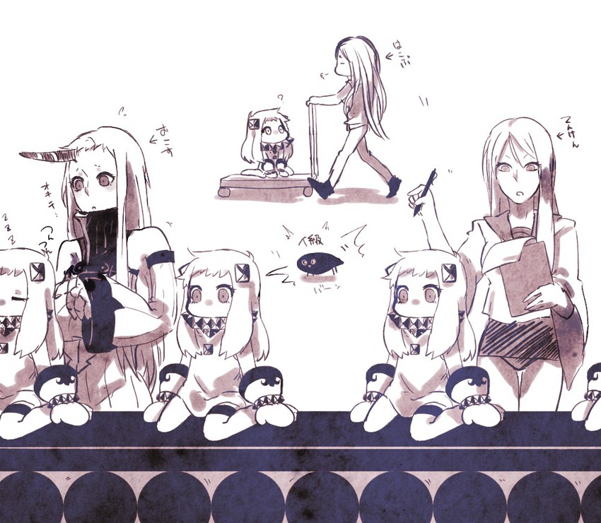 northern ocean princess, seaport princess, i-class destroyer, ta-class battleship, ru-class battleship, and 2 more (kantai collection) drawn by naitomea-naito