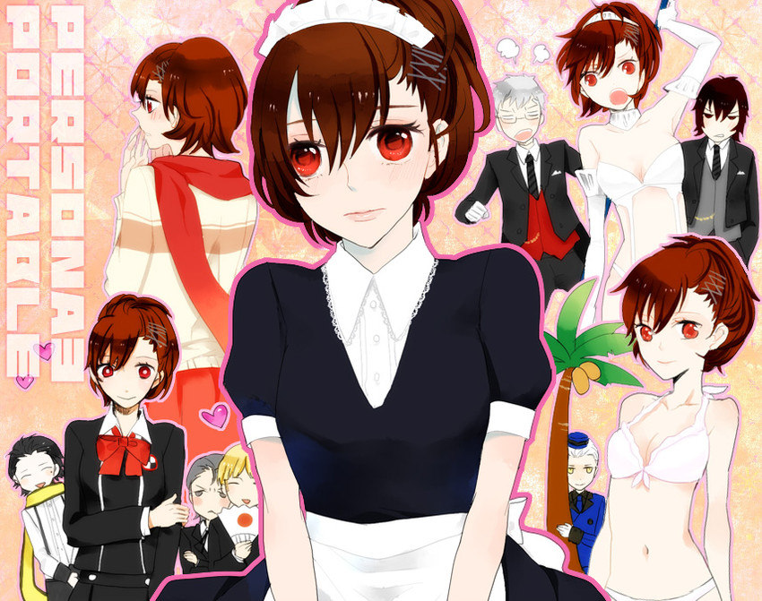 shiomi kotone, sanada akihiko, aragaki shinjirou, mochizuki ryouji, theodore, and 2 more (persona and 2 more) drawn by hachiiro