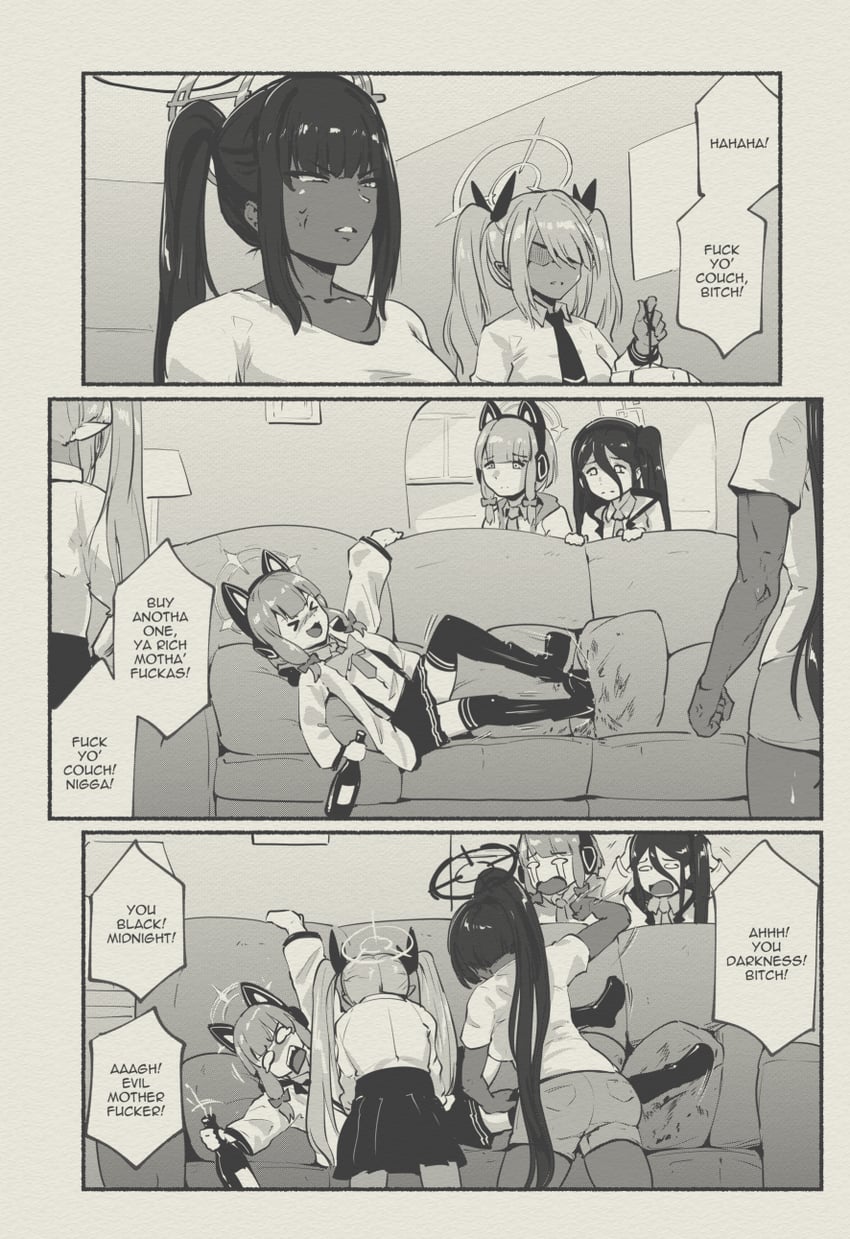 aris, karin, momoi, midori, and iori (blue archive and 1 more) drawn by tyrone