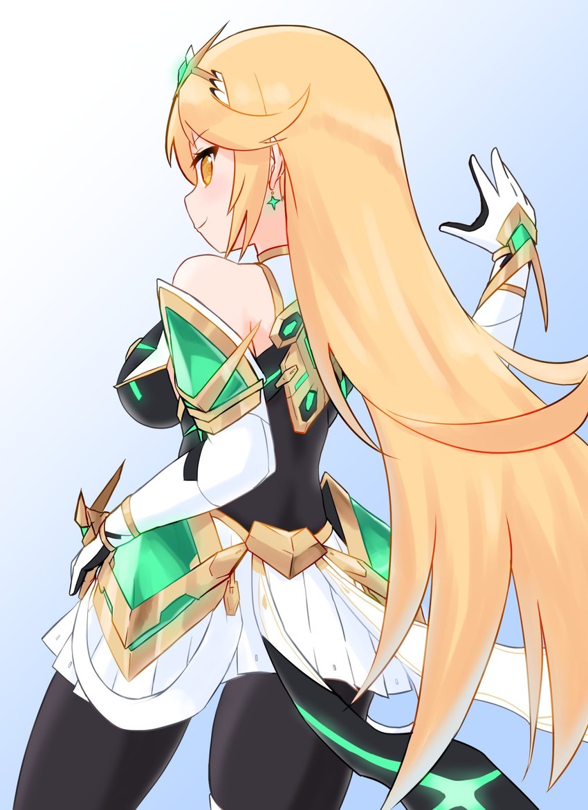 mythra (xenoblade chronicles and 2 more) drawn by paskmel