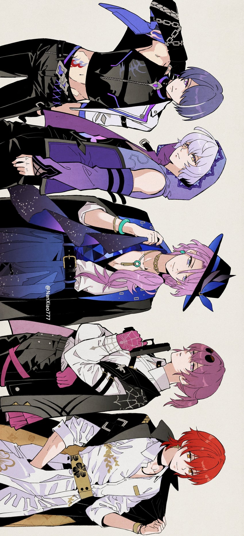 kafka, acheron, black swan, himeko, and jade (honkai and 1 more) drawn by kaeluc1130430