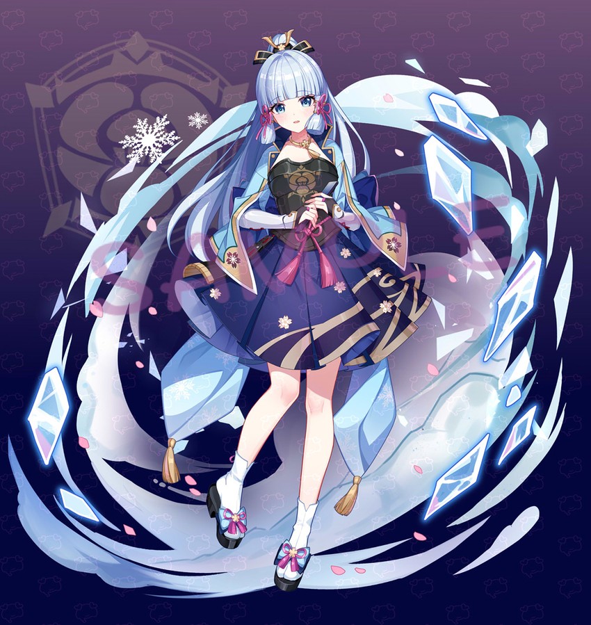 kamisato ayaka (genshin impact) drawn by gou_lianlian_dogface
