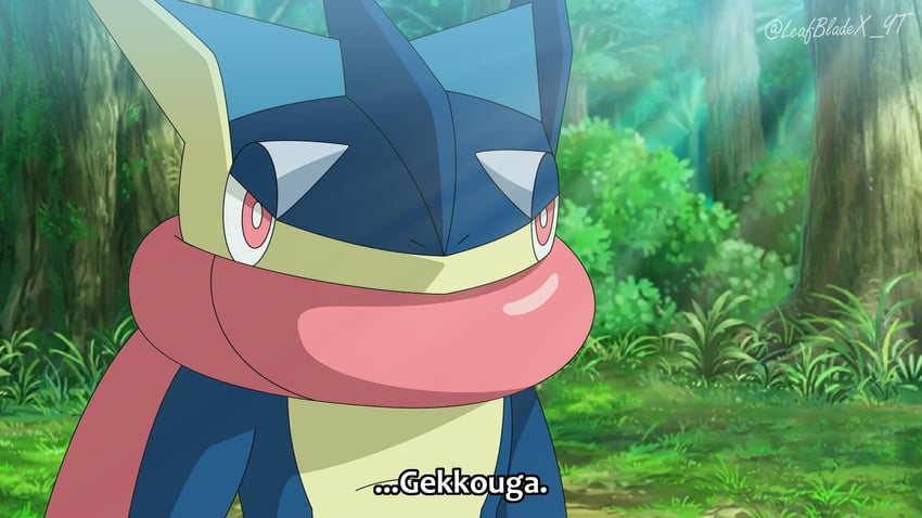 greninja (pokemon and 1 more) drawn by leafbladex_yt