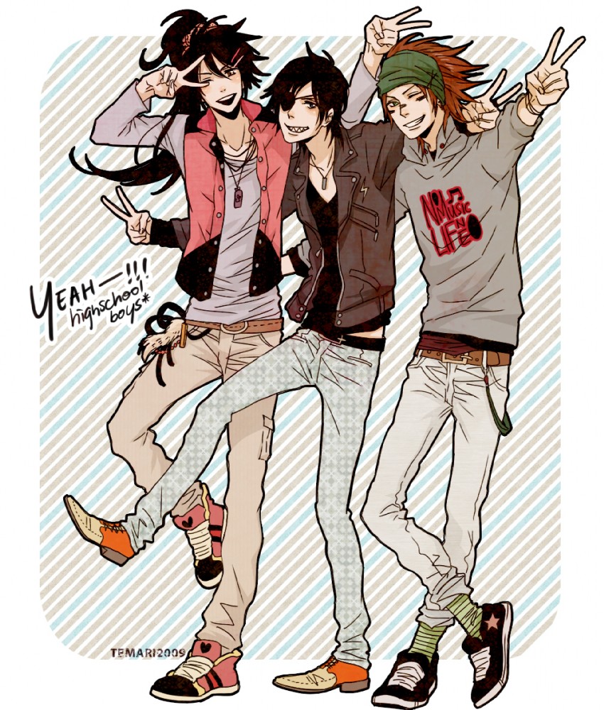 date masamune, sarutobi sasuke, and maeda keiji (sengoku basara) drawn by temari114