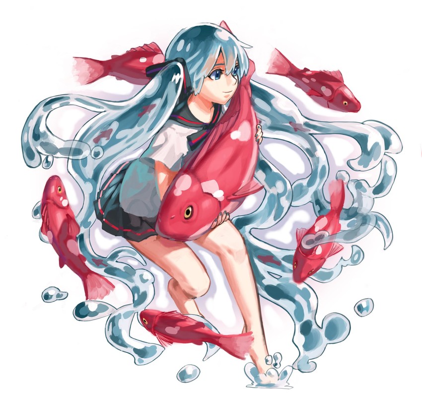 hatsune miku and bottle miku (vocaloid and 1 more) drawn by calilo