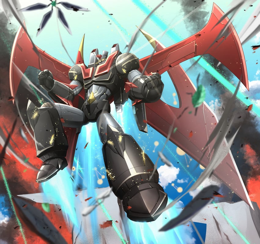 mazinger z and mazinger x (mazinger and 2 more) drawn by troy_(oxaa01ex)