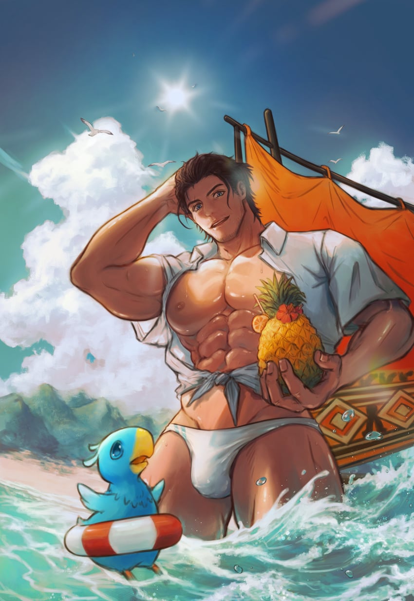 warrior of light and adventurer (final fantasy and 1 more) drawn by mikomi_95