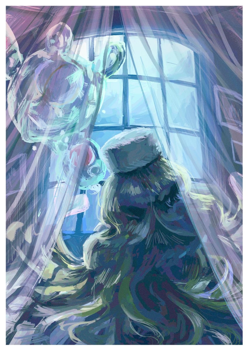 caitlin and reuniclus (pokemon and 1 more) drawn by katahara_(no_108105)