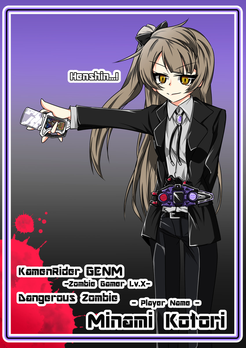 minami kotori, kamen rider genm, and dangerous zombie level x (love live! and 3 more) drawn by syatioo