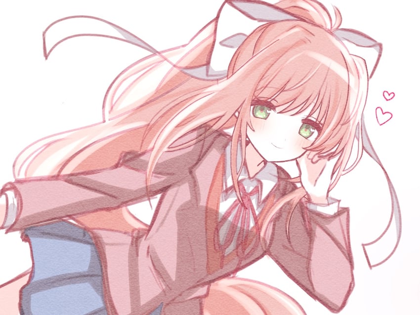 monika (doki doki literature club) drawn by kotohatoko510