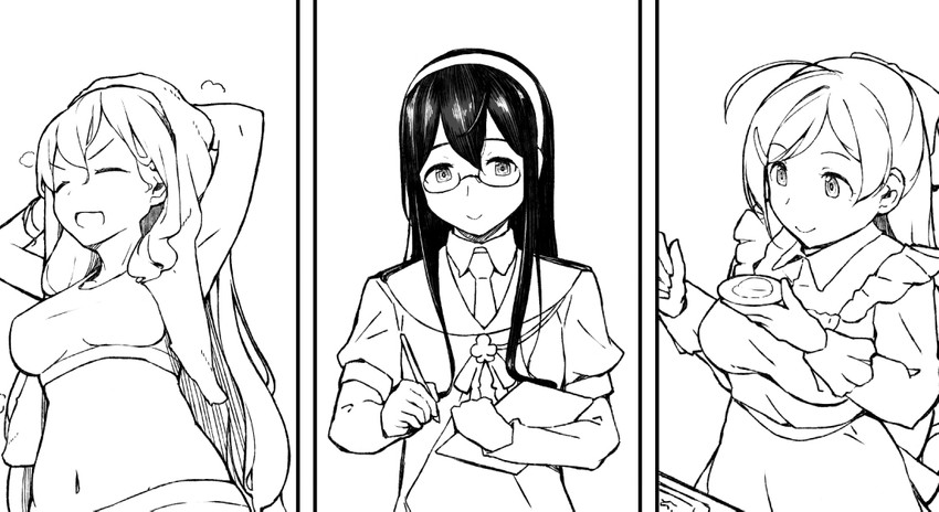 ooyodo, akashi, and mamiya (kantai collection) drawn by nakaaki_masashi