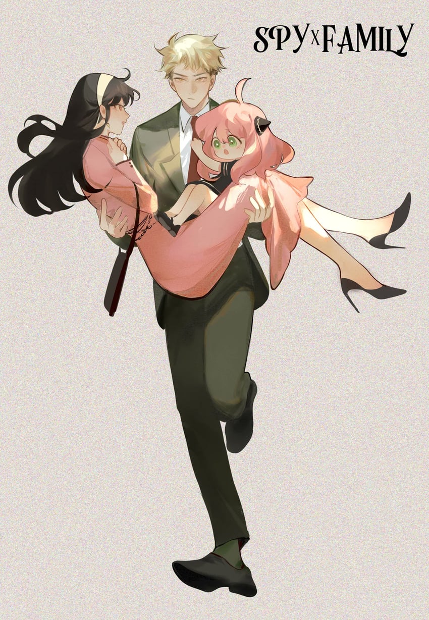 yor briar, anya, and twilight (spy x family) drawn by yionyi23