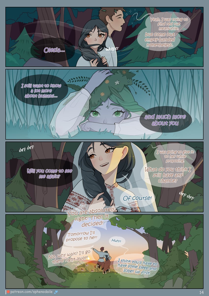 mavka, olesya, and lilea (original and 1 more) drawn by sphenodaile