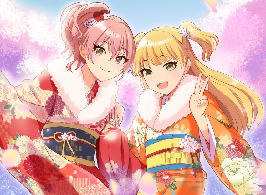 jougasaki mika and jougasaki rika (idolmaster and 1 more) drawn by azuma_kei