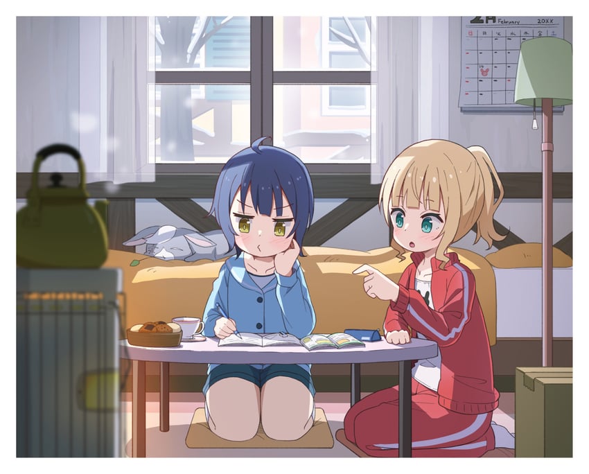 kirima syaro, jouga maya, and wild geese (gochuumon wa usagi desu ka?) drawn by mohei