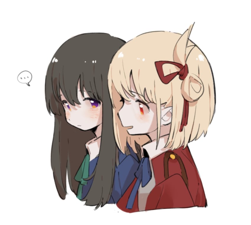 nishikigi chisato and inoue takina (lycoris recoil) drawn by shioneko114