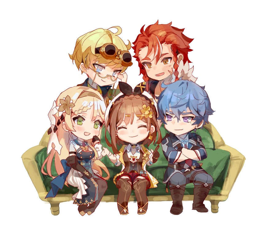 reisalin stout, klaudia valentz, lent marslink, tao mongarten, and bos brunnen (atelier and 2 more) drawn by le21day