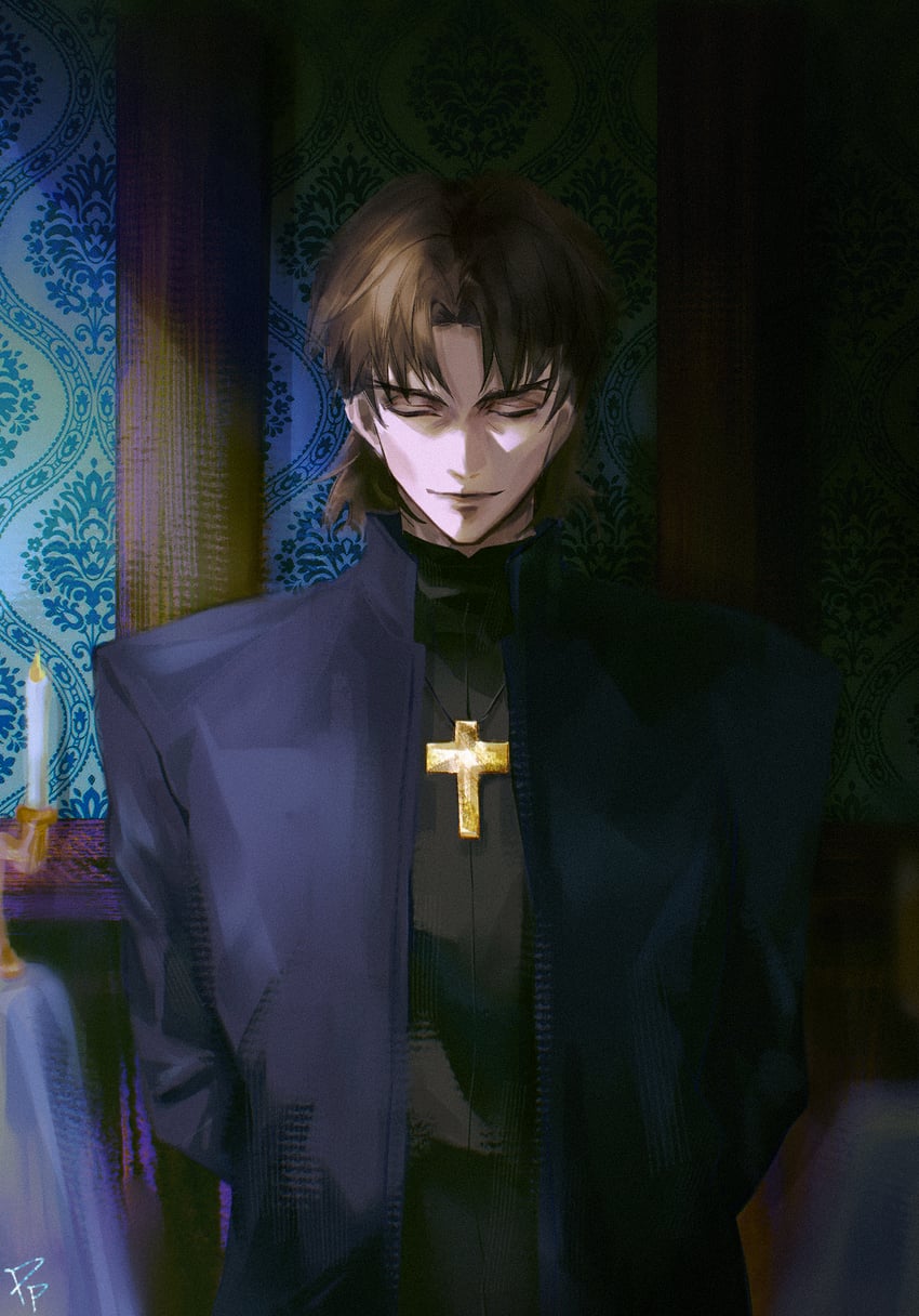 kotomine kirei (fate and 1 more) drawn by pppeipeipipi