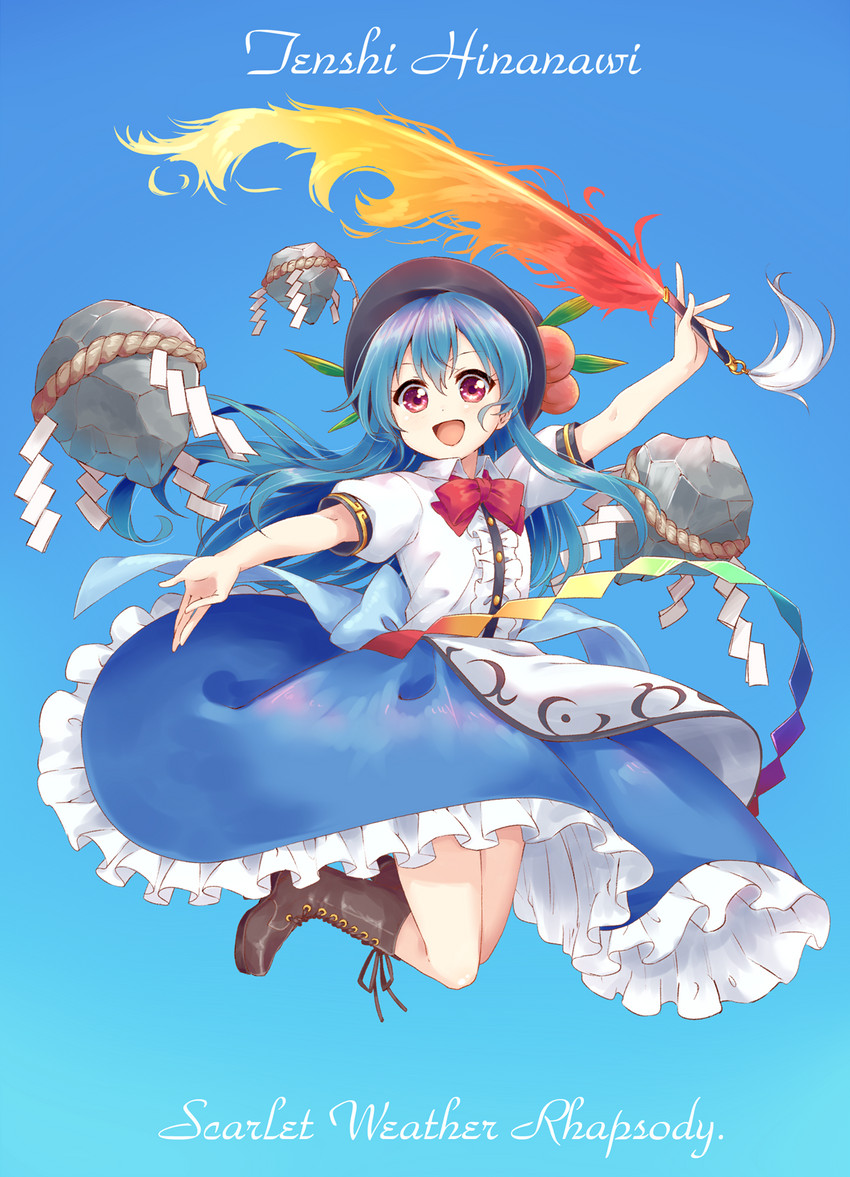 hinanawi tenshi (touhou and 1 more) drawn by ksk_(semicha_keisuke)