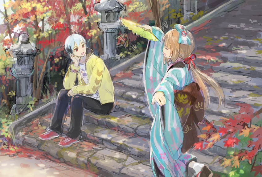 yorita yoshino and kitamura sora (idolmaster and 2 more) drawn by okura_(flannel202)