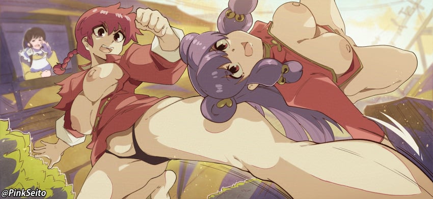 ranma-chan, shampoo, and tendou kasumi (ranma 1/2) drawn by orphen_(pink_seito)
