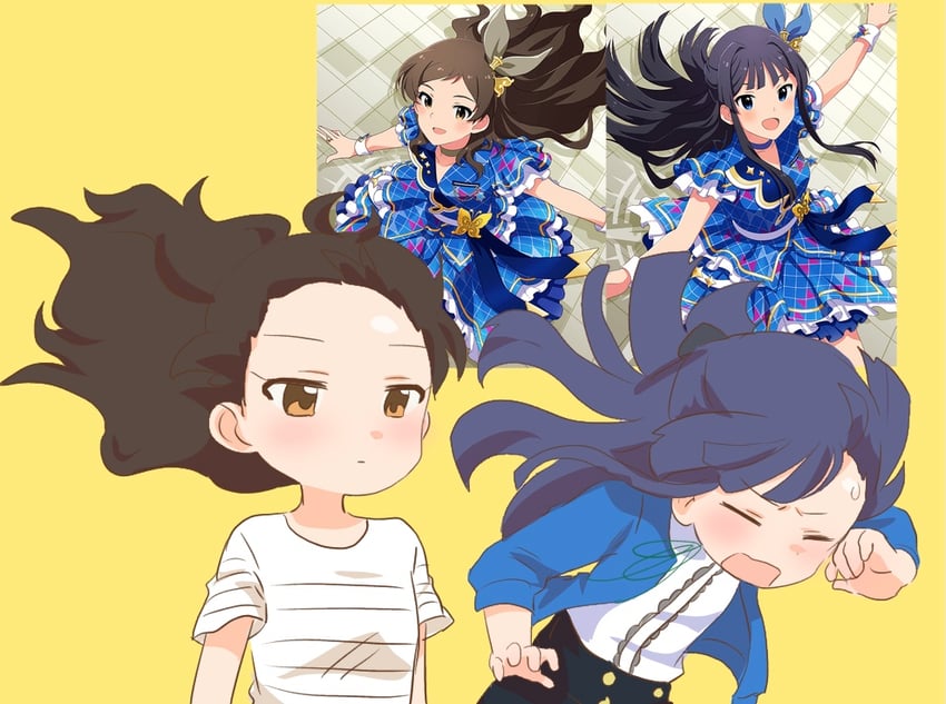 kitazawa shiho and mogami shizuka (idolmaster and 2 more) drawn by hutaba