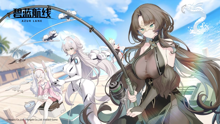 laffey, shimanto, fargo, and huan ch'ang (azur lane) drawn by bi_lan_hang_xian_yan_fa_zu_(weibo_6124450240)