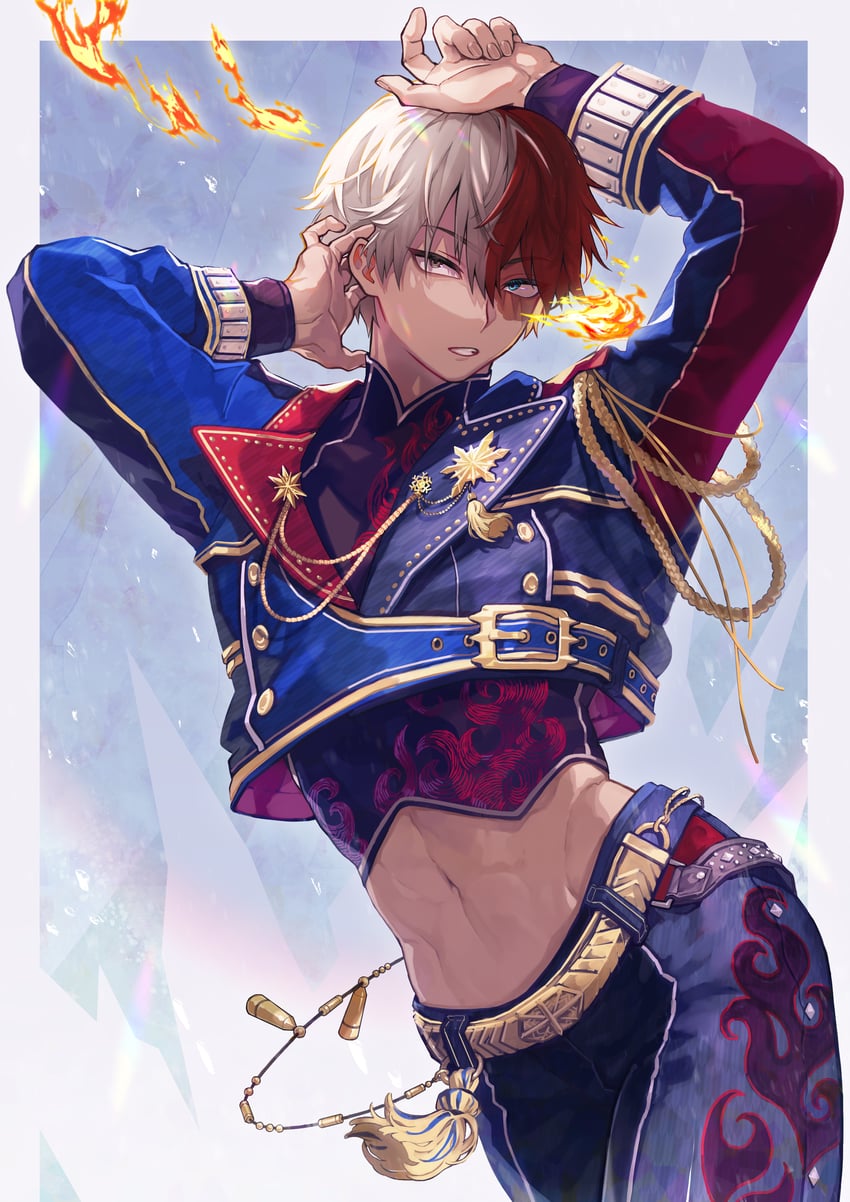 todoroki shoto (boku no hero academia) drawn by kawaharaaisu