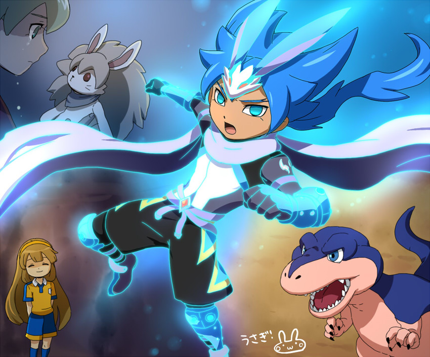 fei rune, nanobana kinako, and big (inazuma eleven and 2 more) drawn by mizuhara_aki