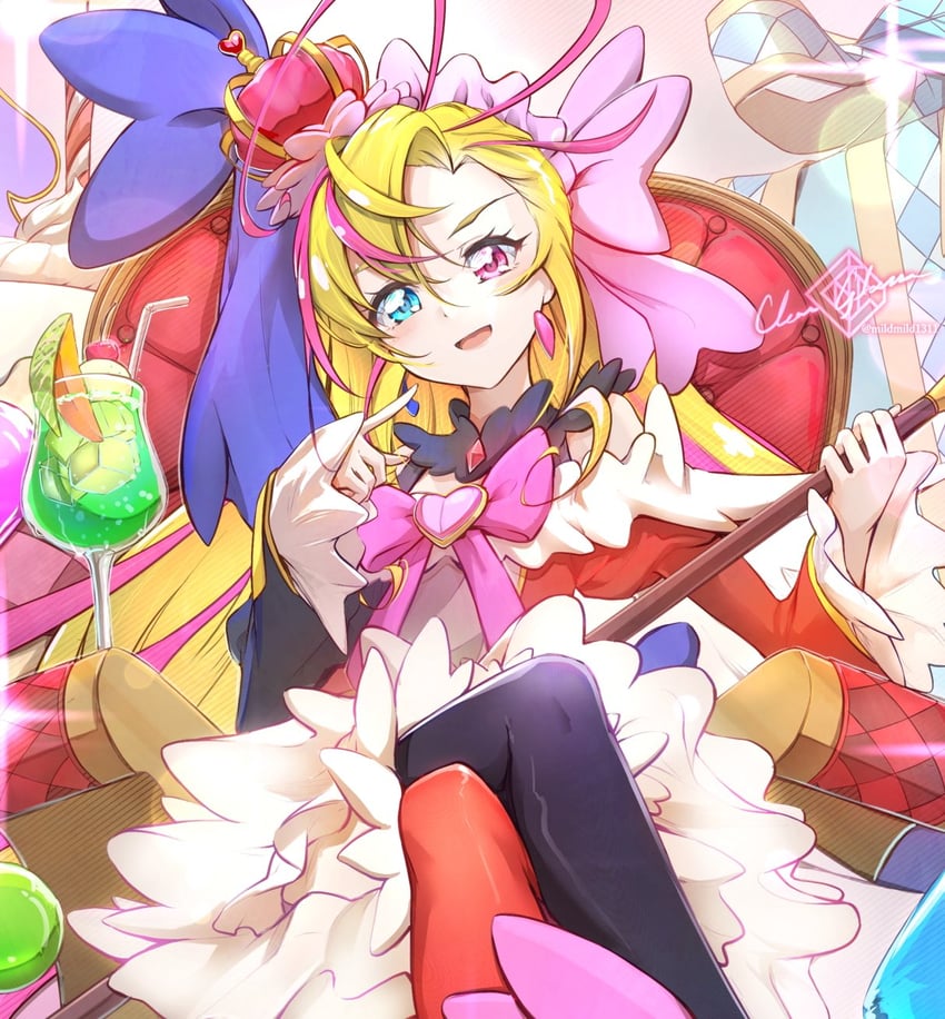 regina, madoka aguri, and cure joker (precure and 1 more) drawn by clear_glass_(mildmild1311)