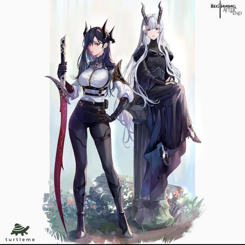 seris vritra and caera denoir (the beginning after the end) drawn by oyakorodesu