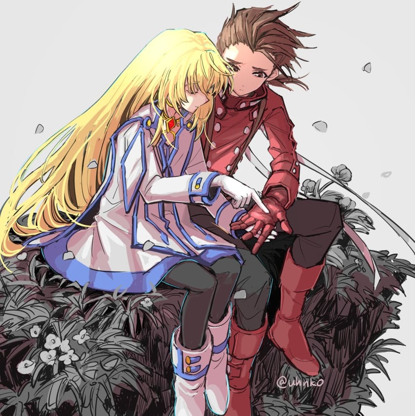 colette brunel and lloyd irving (tales of and 1 more) drawn by uhana