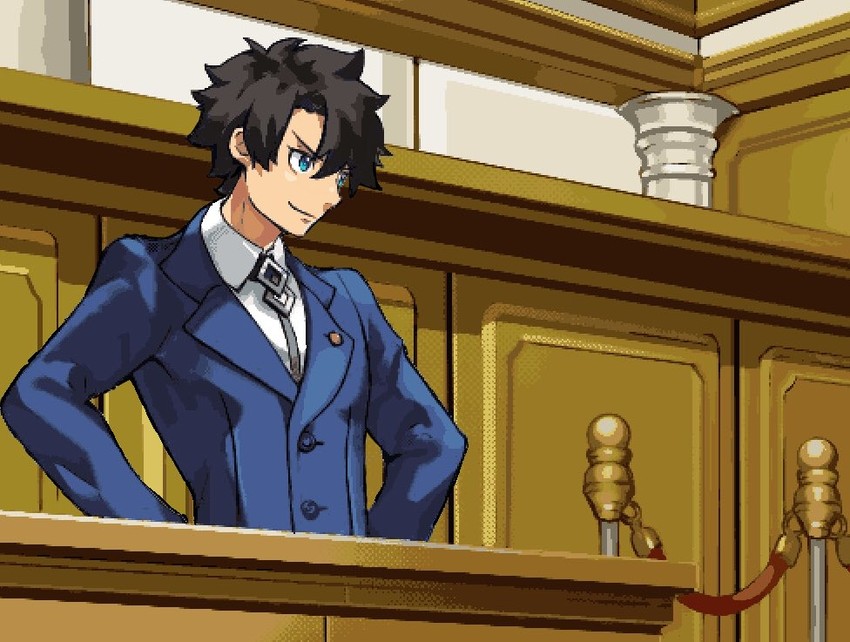 fujimaru ritsuka and phoenix wright (fate and 2 more) drawn by nekoyashiki_pushio
