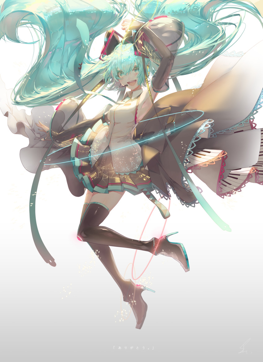 hatsune miku (vocaloid) drawn by saihate_(d3)
