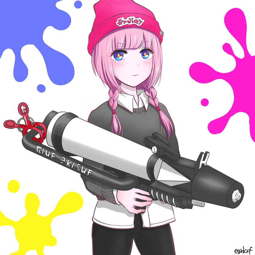 kaf (splatoon and 2 more) drawn by memori_(egachachachan)