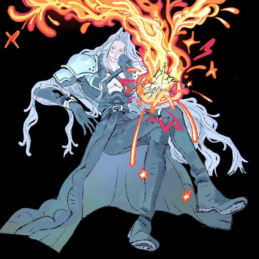 sephiroth (final fantasy and 1 more) drawn by jaysoysaucee