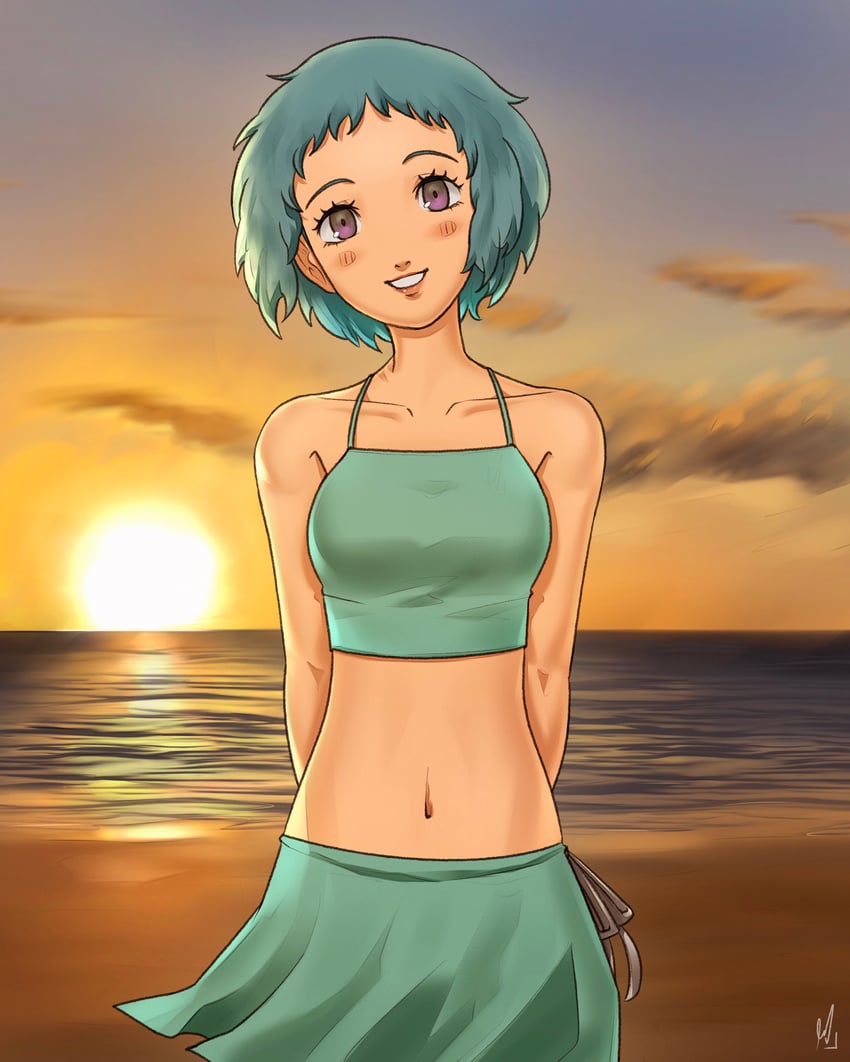 yamagishi fuuka (persona and 1 more) drawn by xeeoh