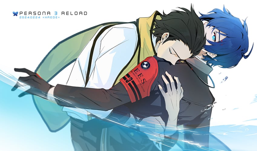 yuuki makoto and mochizuki ryouji (persona and 2 more) drawn by kaede1231