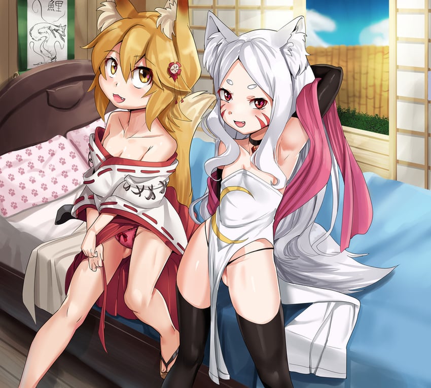 senko and shiro (sewayaki kitsune no senko-san) drawn by nico-mo
