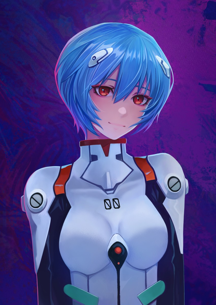ayanami rei (neon genesis evangelion) drawn by wen_hao_lai