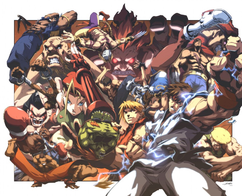 chun-li, cammy white, ryu, ken masters, zangief, and 12 more (street fighter and 1 more) drawn by alvin_lee and udon_entertainment