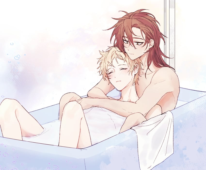 atou haruki and isoi reiji (saibou shinkyoku) drawn by aji_(sagi_45)