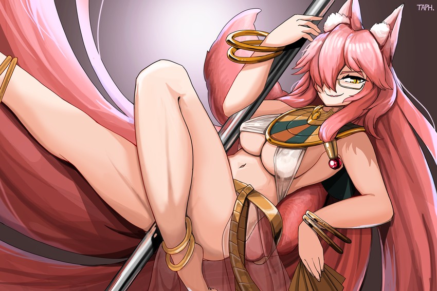 tamamo and koyanskaya (fate and 1 more) drawn by taphris