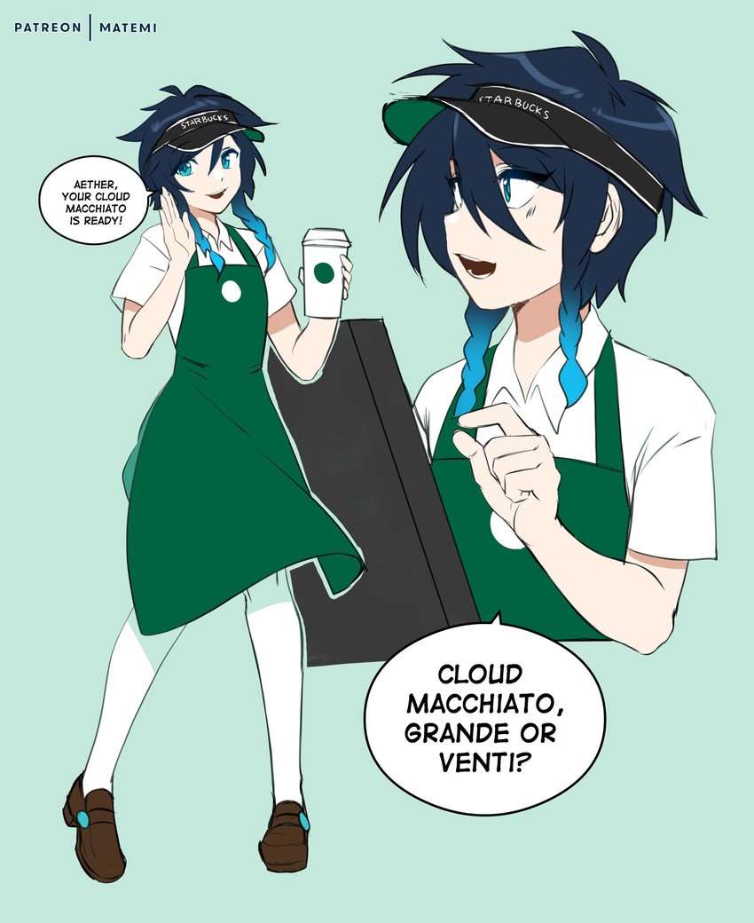 venti (genshin impact and 1 more) drawn by matemi