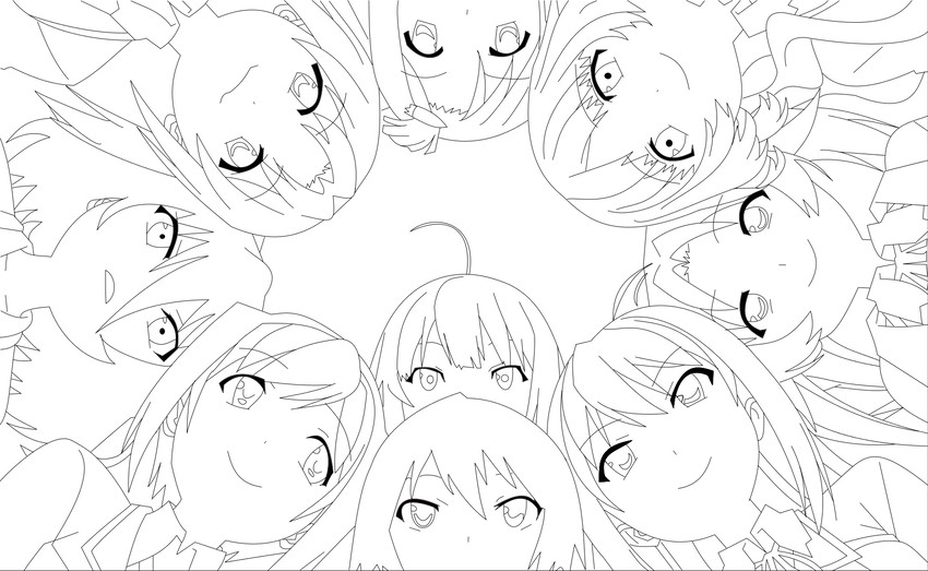 sumiyoshi chisato, morishita michiru, kiba mifuyu, monzennaka kii, oojima yuuki, and 4 more (koi to senkyo to chocolate)