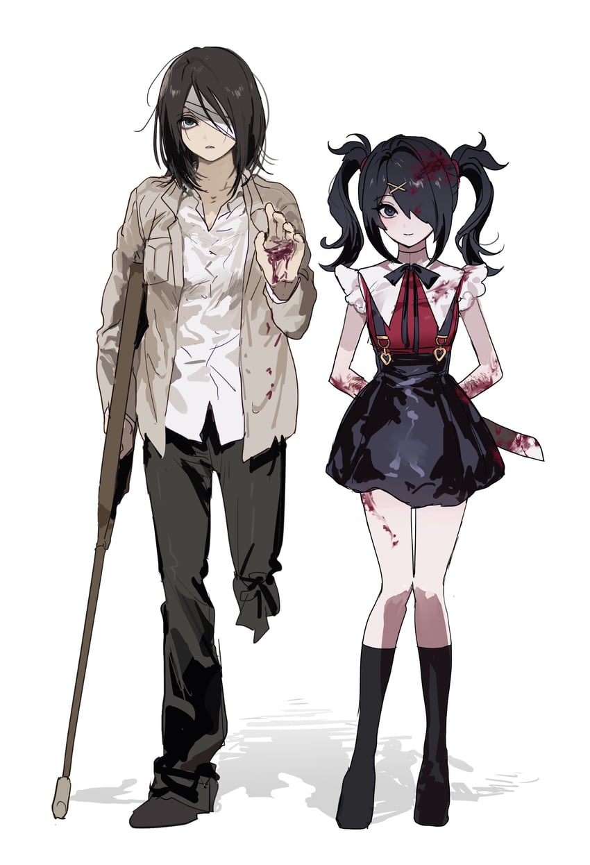 eren yeager and ame-chan (shingeki no kyojin and 1 more) drawn by jihecchi