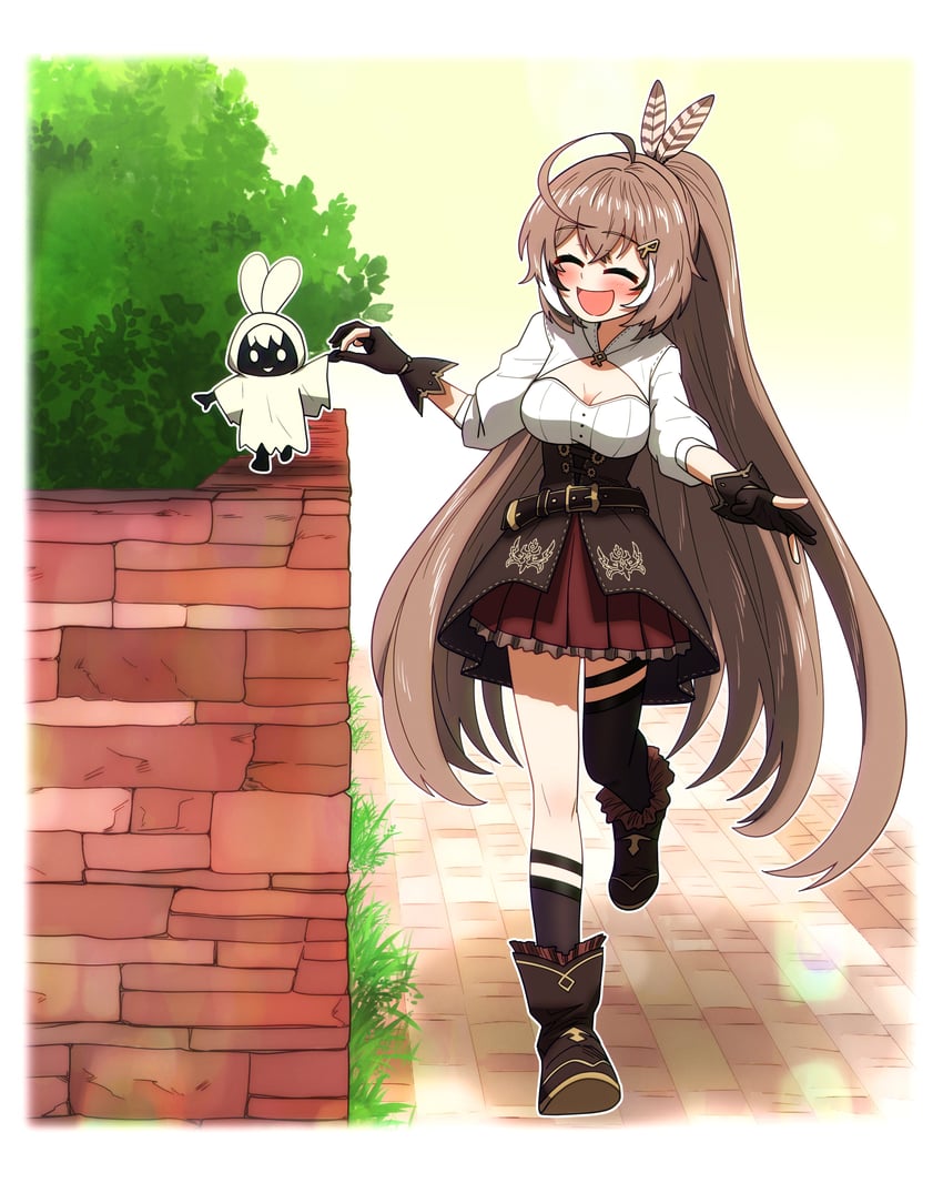 nanashi mumei (hololive and 2 more) drawn by ddolbang
